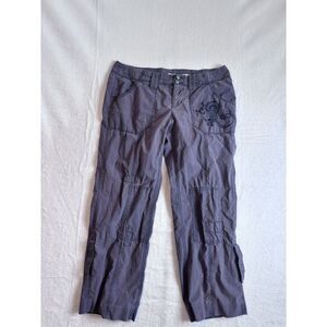 VTG Y2K Style DKNY Jeans‎ Purple Cargo Pants Women's Size 10 Distressed *